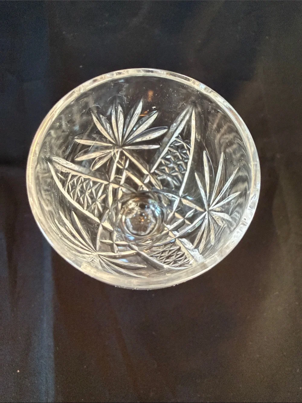 Pre 1936 St. Louis France Crystal Cordial Glasses Chantilly Pattern.